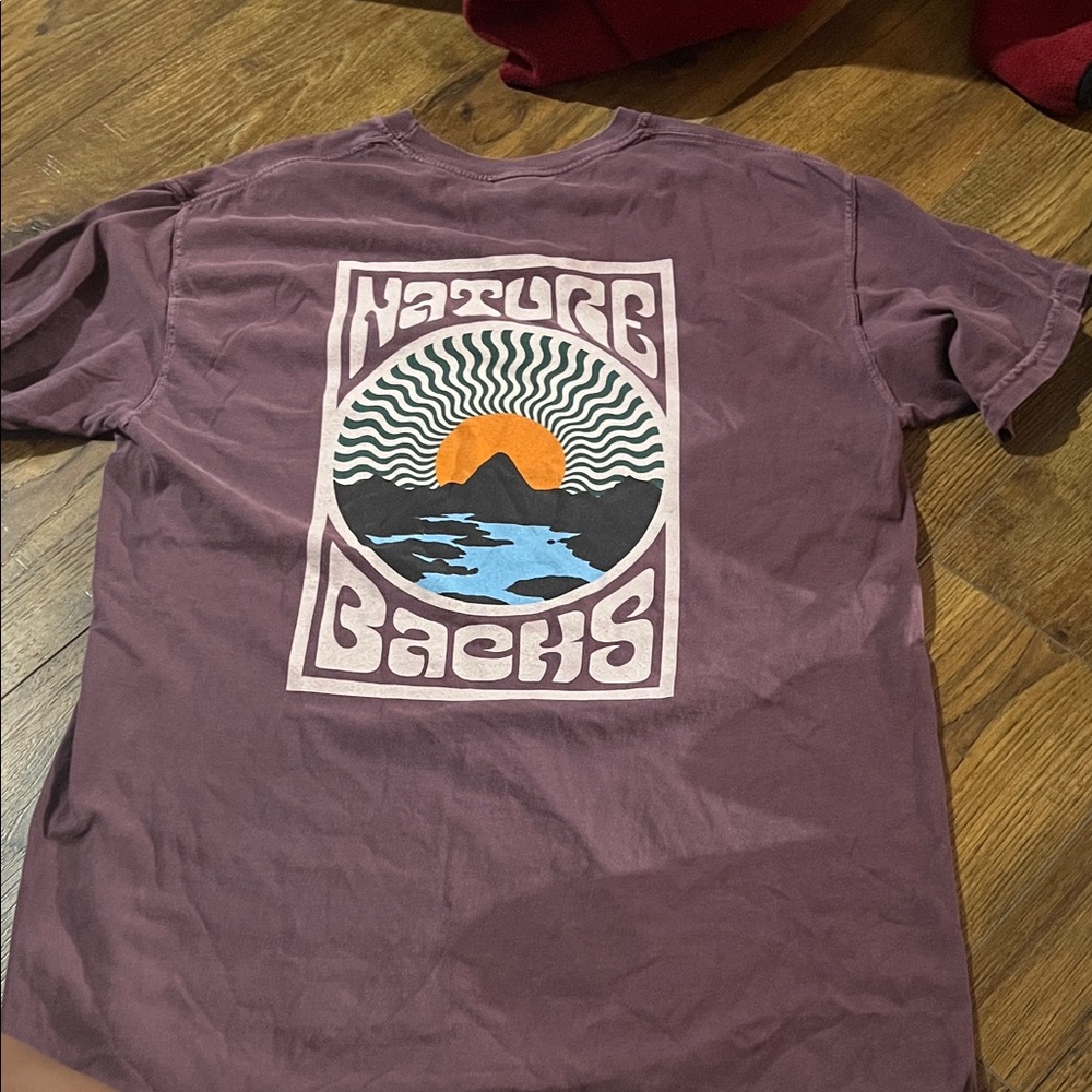 Nature Backs Purple Graphic Tee